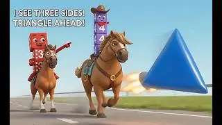 🐎 Numberblocks Horse Race: Catch the Shapes! 🔺⭕ Fun Math Learning for Kids
