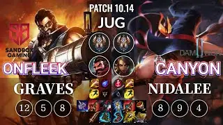 SB OnFleek Graves vs DWG Canyon Nidalee Jungle - KR Patch 10.14