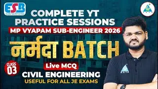 MP Vyapam Sub Engineer 2026 | PYQ'S Practice Session | RRB JE | DDA JE || Lec-03 | Mrityunjay Sir
