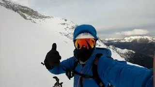 La Calotta Winter ascent with Bivaco Regosa.... At Parco Adamello Italy