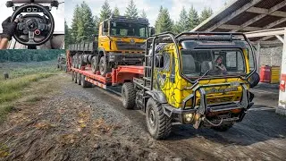 Caravan A1 Extreme Off-Road Truck Transport Challenge | SnowRunner + Logitech G29 Gameplay