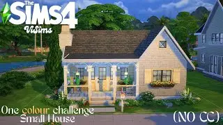💛One colour challenge The sims 4 speed build |NO CC|💛