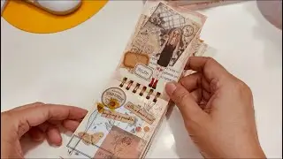 | A Flipthrough Of One Of My Tiny Scrapbook | Mini Notebook Journaling | ASMR | Vintage Oldies Theme