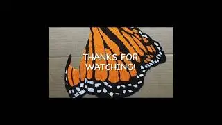 Monarch Butterfly Yarn Painting in a Few Seconds:  Part 1: Just The Wings #shorts #youtubeshorts