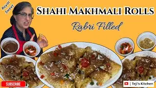 Shahi Makhmali Rolls | Rich & Royal Indian Dessert Recipe | Melt-in-Mouth@tejis.kitchen