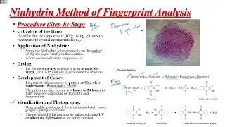 L23: Ninhydrin Method for Finger Print detection | Food and Drug Chemistry
