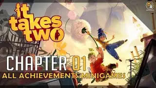 It Takes Two (Chapter 1: The Shed) - 100% Walkthrough All Achievements/Trophies & Minigames