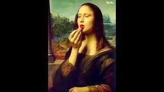 What does Mona Lisa do? #monalisa #aiart #animation #lipstick