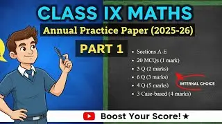 Class 9th Maths Annual Practice Paper 2025-26 ✅ | Full Solution 🔥