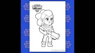🎨 Watch BRAWL STARS Coloring Page come to Life! 😍🖍️ #Shorts #coloring #coloringpages #brawlstars