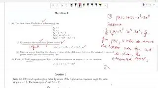 Mathematics / Numerical Methods / Pade' Approximation / Adams-Moulton Method /Chebyshev Polynomials