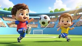 Kids playing foot ball match| Sports song | nursery rhymes#sports #football 