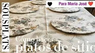 Fundas para platos de sitio f&aacute;ciles (sousplats)