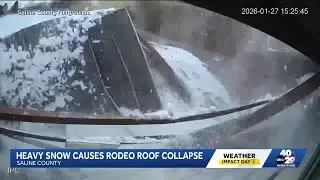 Rodeo arena roof collapses in Saline County, Arkansas
