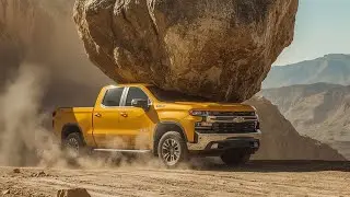 2025 Chevy Pickup Truck Crushed by Giant Boulder in Epic 4K | Ultra Realistic Destruction Test!