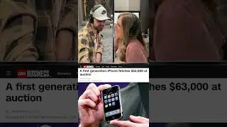 Do YOU have a first generation iPhone??? One sold at auction for $63,000 🤯📱 #iPhone #Apple #Shorts