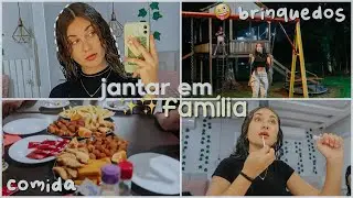 vlog: jantar em família😋 ~ arrume-se cmg, parquinho, comida ~