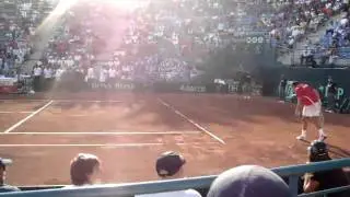 Paul Capdeville vs Jhon Isner,set point cuarto set, serie Copa Davis Chile vs USA.