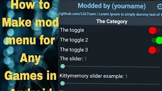 Easy to make mod menu for any games [Part 1] 