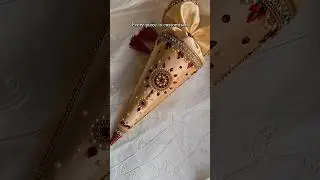 Sakharpuda cone customised for your wedding,available only on craftedbyML. INSTAGRAM LINK IN BIO.