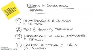 REGIME DI CONCORRENZA PERFETTA