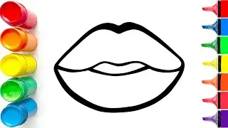 How to Draw Rainbow Lips | Easy Step by Step Tutorial for Beginners