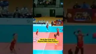 One by one, Megatron's hard spikes silence the opponent!! #volleyball #volleyball #women'svolleyball