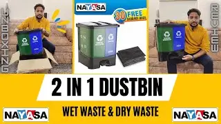 NAYASA 2 in 1 Dustbin (33 Liters) Wet & Dry Waste | UNBOXING | REVIEW