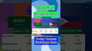 Current Exchange Rate as of Today, Oct 31, 2023.Saudi Riyal to Philippine Peso#ExchangeRate