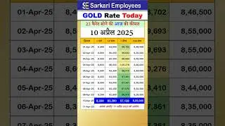 Gold rate today 10 April 2025 #goldrate #gold22carat
