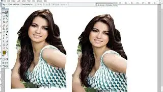 Unique technique to converting one image into one big three small images.