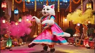 &ldquo;Saree Cat Dancing in Festival Night | Cute CGI Cat Dance 😺✨&rdquo;||বিড়ালের বলিউড স্টাইলে নাচ