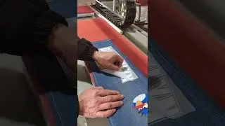 Hydraulic double station heat press machine for Jeans DTF printing  #heattransferprinting