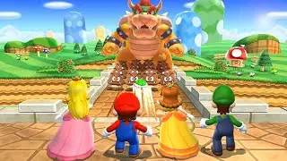 Mario Party 9 Minigames - Mario Vs Luigi Vs Daisy Vs Peach (Master Difficulty)