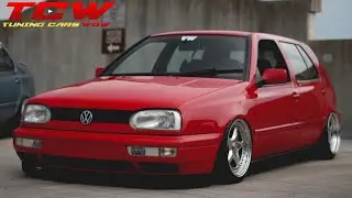 Clean Red VW Golf MK3 GTI on BBS RS Rims Project by Danny
