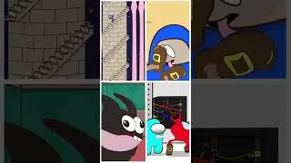 One two buckle my shoes Meme : Huggy Wuggy , Skibidi Toilet , Screech Doors + Among Us 