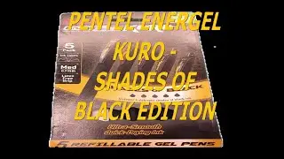 Pen Review - Pentel Energel Kuro - Shades of Black Edition - Nice dark shades #pentel #black