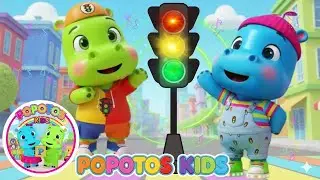 Magic Traffic Light 🚦 | Learn Red, Yellow, and Green with Popotos Kids