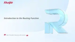 Ruijie RG-WALL 1600-Z-S Series Routing Function Introduction