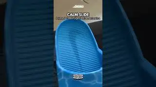 NIKE CALM SLIDE PRINTED COAST SIGNAL BLUE ANTARTICA