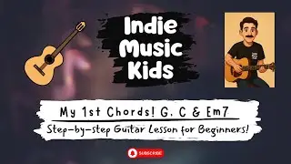Learn Guitar with ONE Finger! Easy Chords for Kids (G, C and Em7) 