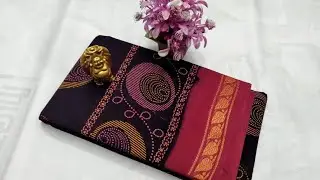 Bathini  cotton sarees 🖤# trending # traditional wear# cotton # sarees # online shopping 🛒🛍️