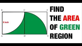 Find the Sum of Areas of Quarter Circle and Cut off Region - 4th Grade Math Olympiad