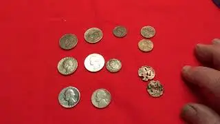 METAL DETECTING DRAINED LAKE GIVES UP TREASURE TWO SILVER COINS. HUNTING WITH SCOTT AND MARY