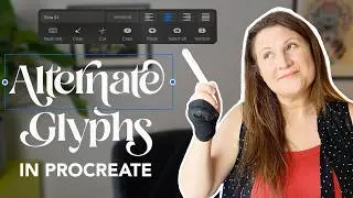 Access hidden letters within fonts in Procreate! 🕵️