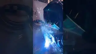 Spray transfer mig welding . Running 26volts and  wire feed speed at 420 inches per minute