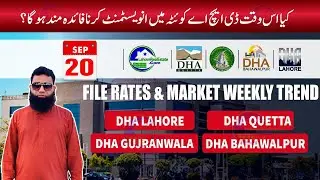 DHA File Rates & Market Weekly Trend | Right Time to Invest in DHA Quetta? | 20 Sep 2025