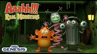 Aaahhh!!! Real Monsters - Sega Genesis / Sega Mega Drive (Gameplay)