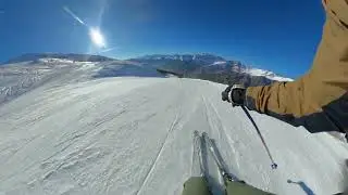 Bardonecchia from top of Jafferau mountain to the gondola