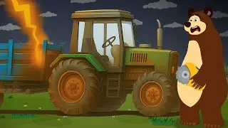 Bear Repairs the Tractor After a Lightning Strike ⚡ | Animated Garage Repair | Turbo Fixers